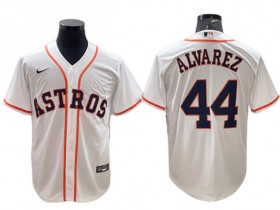 Houston Astros #44 Yordan Alvarez White Home Cool Base Jersey