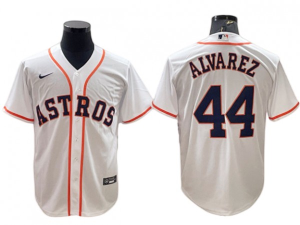 Houston Astros #44 Yordan Alvarez White Home Cool Base Jersey