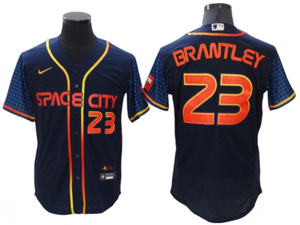 Houston Astros #23 Michael Brantley Navy 2022 City Connect Flex Base Jersey