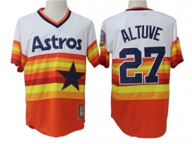 Houston Astros #27 Jose Altuve Orange Cooperstown Collection Throwback Jersey