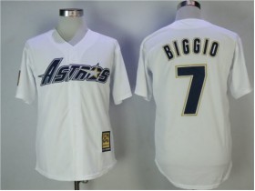 Houston Astros #7 Craig Biggio White Cooperstown Collection Cool Base Jersey