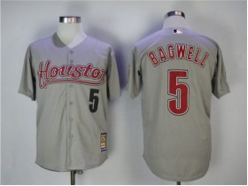 Houston Astros #5 Jeff Bagwell Gray Cooperstown Collection Jersey