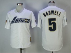 Houston Astros #5 Jeff Bagwell White Cooperstown Collection Jersey