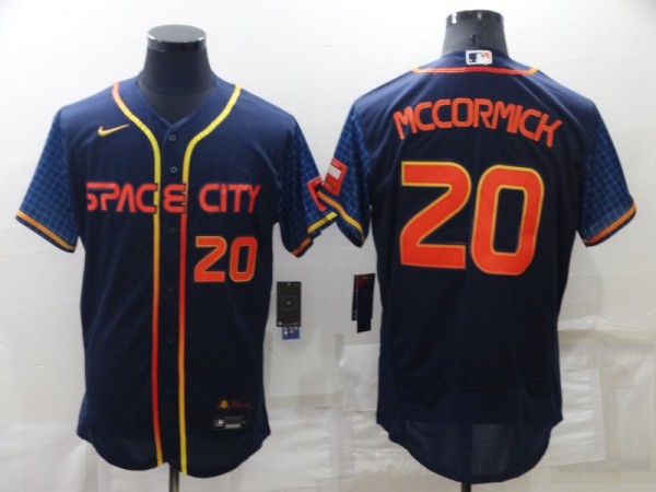 Houston Astros #20 Chas McCormick Navy 2022 City Connect Flex Base Jersey