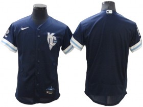 Kansas City Royals Blank Navy City Connect Flex Base Jersey