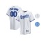 Custom Kansas City Royals Cool Base Jersey - White/Light Blue 