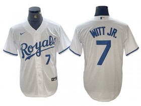 Kansas City Royals #7 Bobby Witt Jr. White Limited Jersey