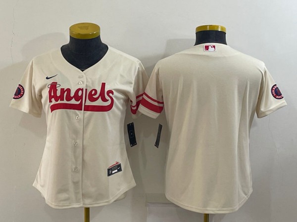 Los Angeles Angels Blank Cream City Connect Cool Base Jersey