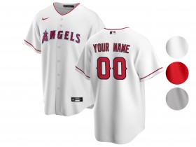 Custom Los Angeles Angels Cool Base Jersey - Red/White/Gray 