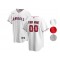 Custom Los Angeles Angels Cool Base Jersey - Red/White/Gray 