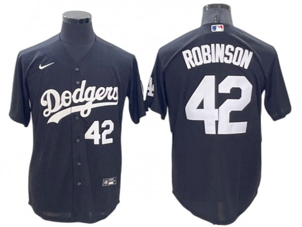 Los Angeles Dodgers #42 Jackie Robinson Black Turn Back The Clock Jersey