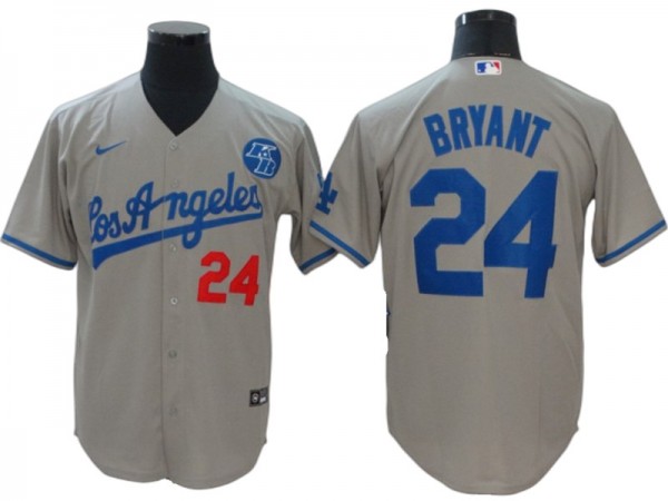 Los Angeles Dodgers #24 Kobe Bryant Cool Base Jersey - Royal/White/Gray/Black