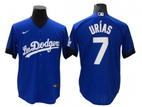 Los Angeles Dodgers #7 Julio Urias Royal City Connect Cool Base Jersey