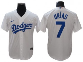 Los Angeles Dodgers #7 Julio Urias White Home Cool Base Jersey