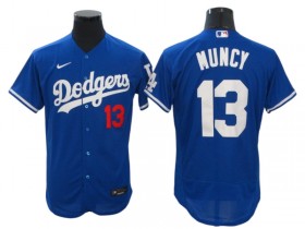 Los Angeles Dodgers #13 Max Muncy Royal Alternate Flex Base Jersey