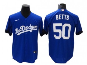 Los Angeles Dodgers #50 Mookie Betts Royal City Connect Cool Base Jersey