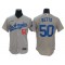 Los Angeles Dodgers #50 Mookie Betts Gray Road Flex Base Jersey