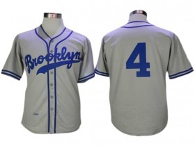 Los Angeles Dodgers #4 Duke Snider Gray 1945 Throwback Jersey