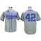 Los Angeles Dodgers #42 Jackie Robinson Gray 1955 Throwback Jersey