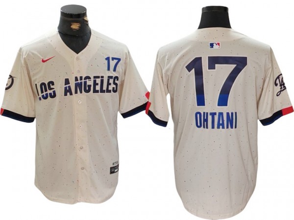 Los Angeles Dodgers #17 Shohei Ohtani Cream 2024 City Connect Limited Jersey