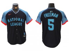 National League #5 Freddie Freeman Navy 2024 MLB All-Star Game Limited Jersey