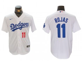 Los Angeles Dodgers #11 Miguel Rojas White Home Limited Jersey