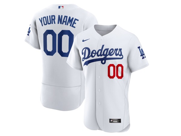 Custom Los Angeles Dodgers Flex Base Jersey - Royal/Gray/White