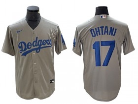 Los Angeles Dodgers #17 Shohei Ohtani Gray Alternate Cool Base Jersey