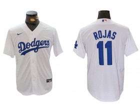 Los Angeles Dodgers #11 Miguel Rojas White Home Jersey