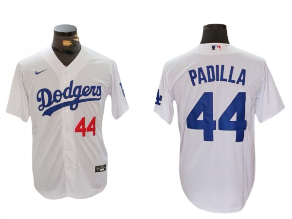 Los Angeles Dodgers #44 Vicente Padilla White Home Limited Jersey