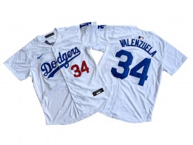 Los Angeles Dodgers #34 Fernando Valenzuela White Limited Jersey