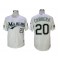 Florida Marlins #20 Miguel Cabrera White Pinstripe 2003 World Series Champions Custom Jersey
