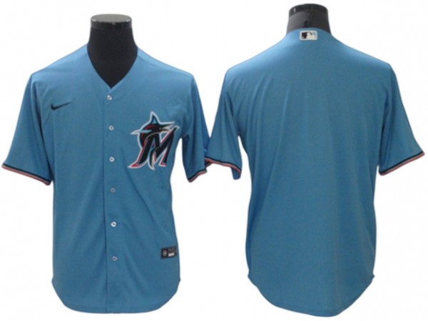 Miami Marlins Blank Light Blue Alternate Cool Base Jersey