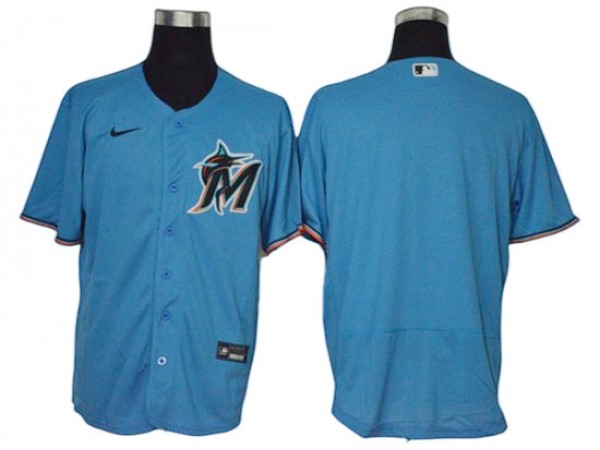 Miami Marlins Blank Light Blue Alternate Flex Base Jersey