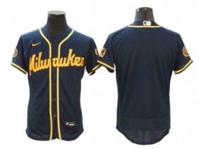 Milwaukee Brewers Blank Navy Alternate Flex Base Jersey