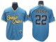 Milwaukee Brewers #22 Christian Yelich Powder Blue 2022 City Connect Cool Base Jersey