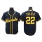 Milwaukee Brewers #22 Christian Yelich Navy Alternate Cool Base Jersey