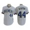 Milwaukee Brewers #44 Hank Aaron White Cooperstown Collection Jersey