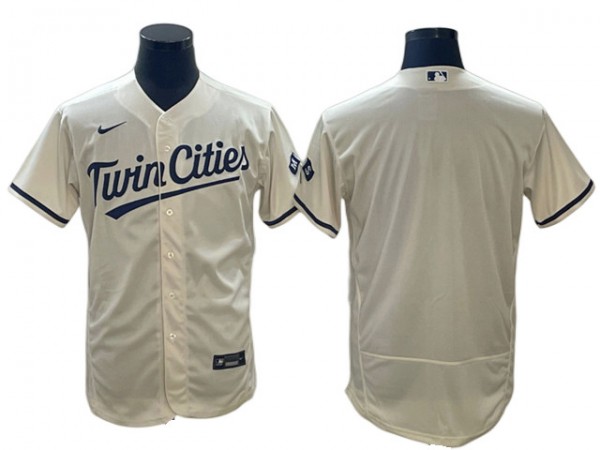 Minnesota Twins Blank Cream Flex Base Jersey