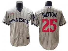 Minnesota Twins #25 Byron Buxton Gray Road Cool Base Jersey