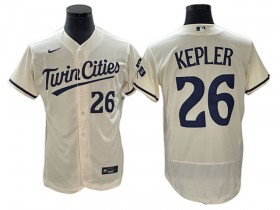 Minnesota Twins #26 Max Kepler Cream Alternate 2023 Flex Base Jersey