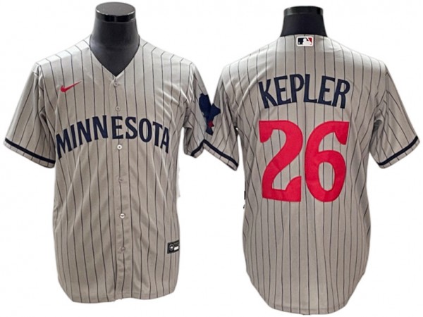 Minnesota Twins #26 Max Kepler Gray Road Cool Base Jersey