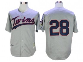 Minnesota Twins #28 Bert Blyleven Grey 1969 Throwback Jersey