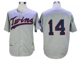 Minnesota Twins #14 Kent Hrbek Gray 1969 Throwback Jersey