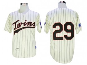 Minnesota Twins #29 Rod Carew Cream Stripe 1969 Throwback Jersey