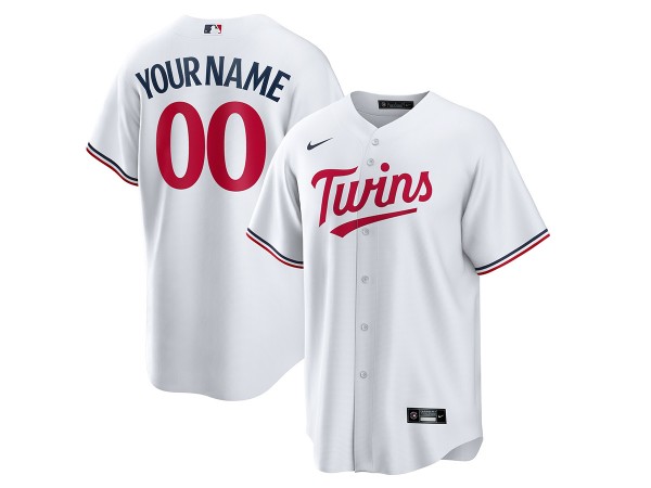 Custom Minnesota Twins Cool Base Jersey - White & Cream & Gray & Light Blue & Navy