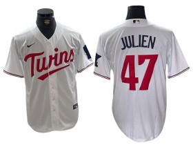 Minnesota Twins #47 Edouard Julien White Home Jersey