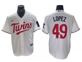 Minnesota Twins #49 Pablo López White Home Jersey