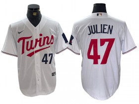 Minnesota Twins #47 Edouard Julien White Home Limited Jersey