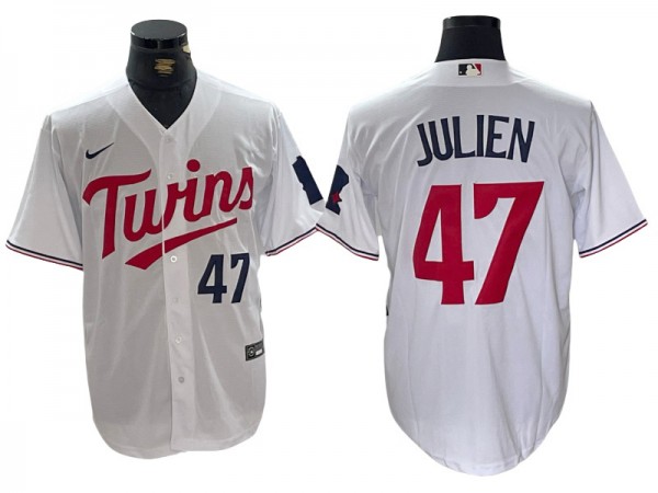 Minnesota Twins #47 Edouard Julien White Home Limited Jersey